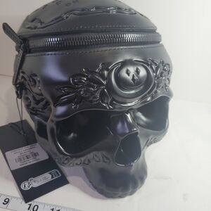 Killstar Black Embossed Skull Shoulder Bag